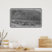 1935年にカンザス州に接近する時の塵の嵐 ポスター (キッチン)