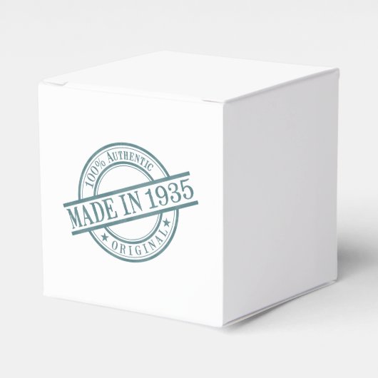 1935年に作成された切手スタイルロゴパーティー フェイバーボックス (正面サイド)