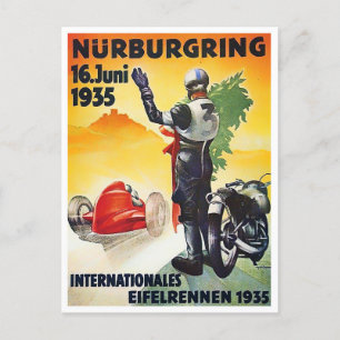1935年のナーバリングモーターレースヴィンテージレース ポストカード