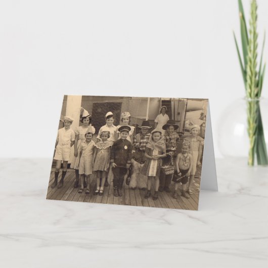 1935年の子供の船上の衣装パーティー カード (正面)