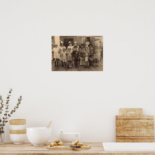 1935年の子供の船上の衣装パーティー ポスター (キッチン)