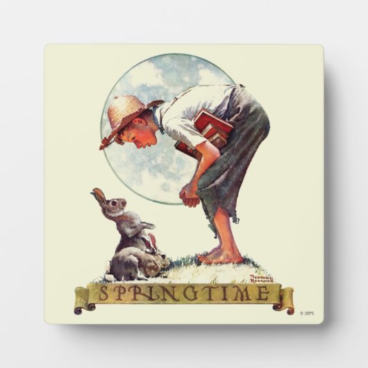 1935年の少年の春のバニー フォトプラーク (正面)