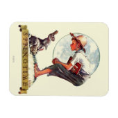 1935年の少年の春のバニー マグネット (横)