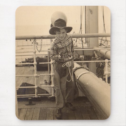 1935年の少年カウボーイ船 マウスパッド (正面)