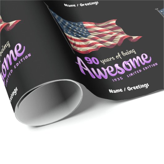 1935年の90素晴らし年ヴィンテージ版 ラッピングペーパー (ロールコーナー)