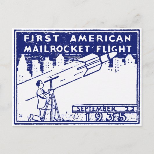 1935年アメリカンロケットメール ポストカード (正面)