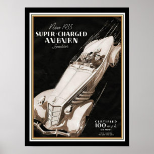 1935年オーバーンボートテールスピードスターデコポスター ポスター