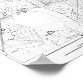 1935年ワルシャワ・ポーランドの地図 ポスター (角)