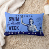 1935年健康のために泳ぐ ランバークッション (ブランケット)