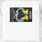 1935年国際的二輪車競走 長方形シール (バッグ)