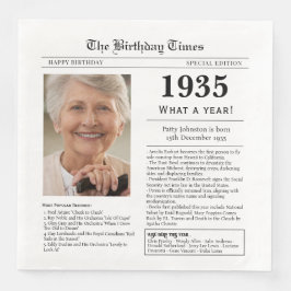 1935年新聞誕生日カード90歳の誕生日