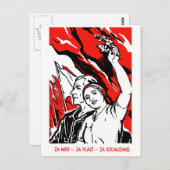 1935年社会主義ポスター ポストカード (正面/裏面)