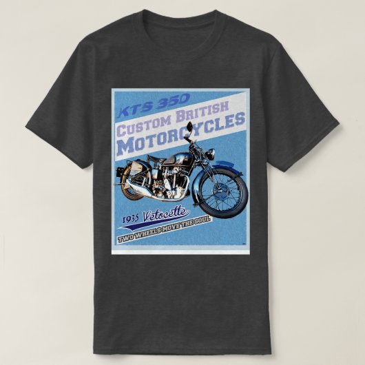 1935年英国オートバイ Tシャツ (デザイン正面)
