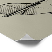 1935年飛んでいるカーボート飛行機特許スケッチプリント ポスター (角)