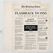 1935年 誕生日新聞 セピア (正面/裏面)
