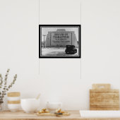 1935最初のドライブインシアターB&Wプリント ポスター (キッチン)