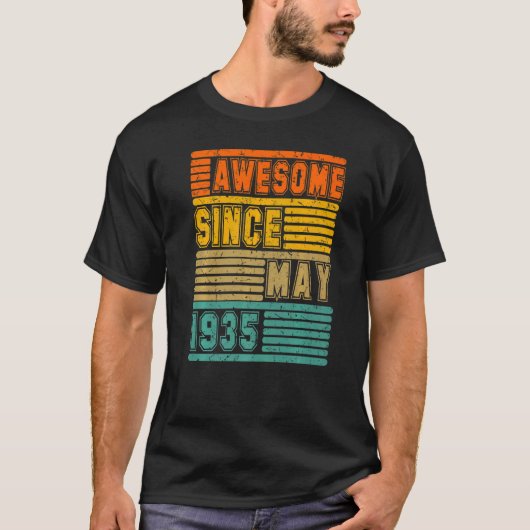 1935素晴らし年5月ヴィンテージ87人目の男女 Tシャツ (正面)
