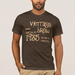 1935誕生日年第80のヴィンテージの醸造物のギフト Tシャツ
