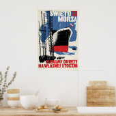 1935 Polish Poster Let's build our own shipyard ポスター (キッチン)