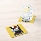 1936のオリンピック冬のゲーム広告ポスター スクエアペーパーコースター (インサイチュ)