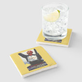 1936のオリンピック冬のゲーム広告ポスター ストーンコースター (横)