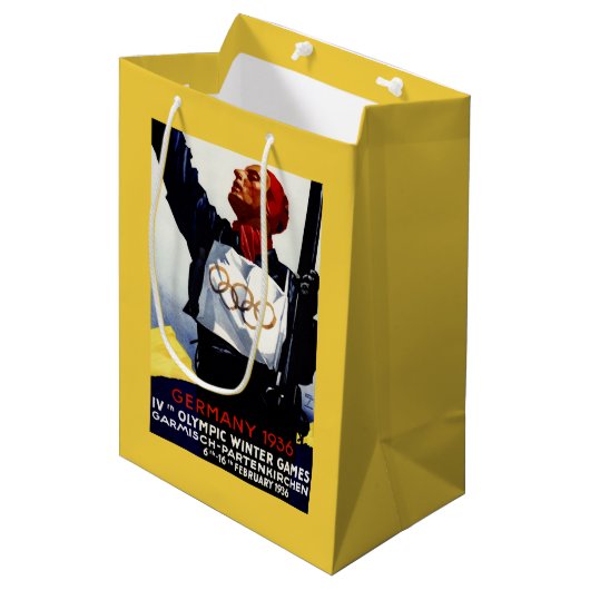 1936のオリンピック冬のゲーム広告ポスター ミディアムペーパーバッグ (正面アングル)