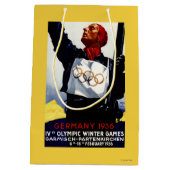 1936のオリンピック冬のゲーム広告ポスター ミディアムペーパーバッグ (裏面)