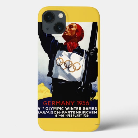 1936のオリンピック冬のゲーム広告ポスター Case-Mate iPhoneケース (裏面)