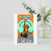 1936デトロイト+ミシガン万博ポスター ポストカード (スタンド正面)