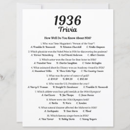 1936トリビアゲーム | 第89期誕生日パーティーゲーム