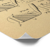 1936ヴィンテージゴルフクラブ特許アートプリント ポスター (角)