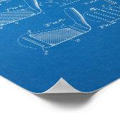 1936ヴィンテージゴルフクラブ特許青写真アートプリント ポスター (角)