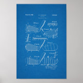 1936ヴィンテージゴルフクラブ特許青写真アートプリント ポスター (正面)