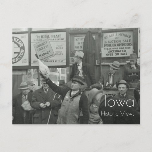 1936家畜競売はがき ポストカード (正面)