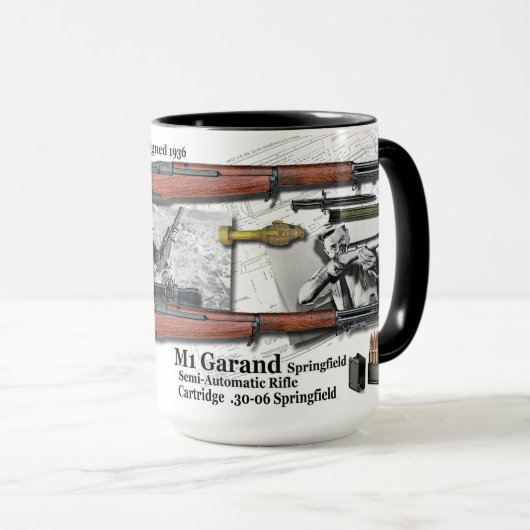 1936年のスプリングフィールドM1 Garandの精密コーヒー・マグ マグカップ (正面右)