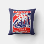 1936年のダラステキサス州の百年祭 クッション (裏面)