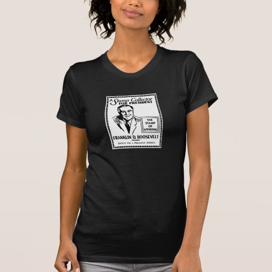 1936年の大統領の印紙収集家FDR Tシャツ (正面)