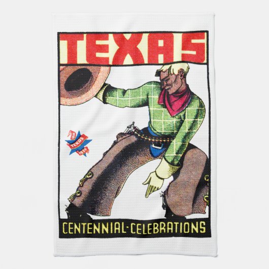 1936年テキサス州百年祭 キッチンタオル (縦)