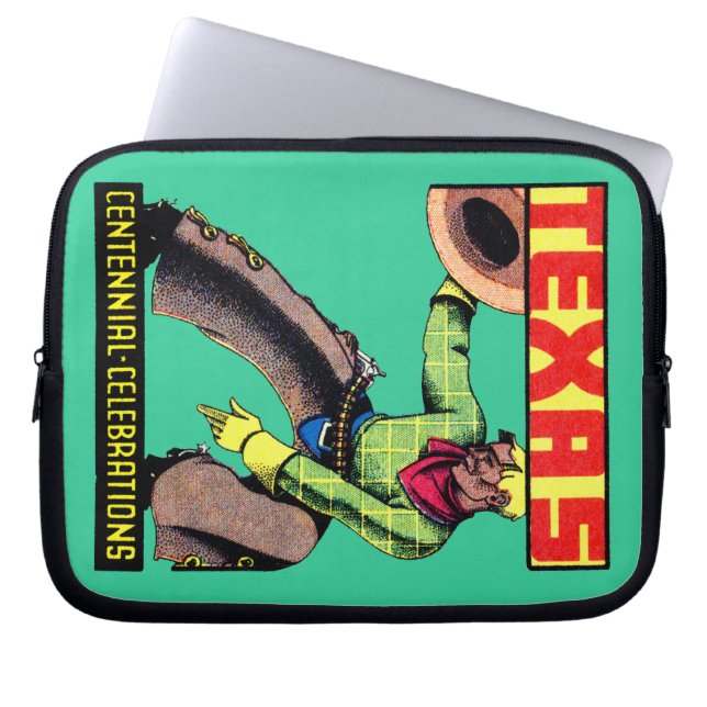 1936年テキサス州百年祭 ラップトップスリーブ (正面)