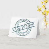 1936年丸ゴム印ロゴ誕生年 カード (黄色い花)