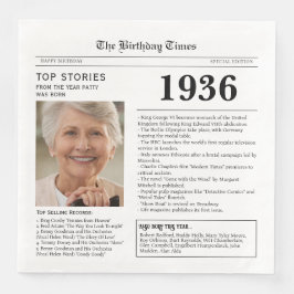 1936年新聞の誕生日ペーパーナプキン