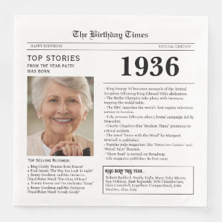 1936年新聞の誕生日ペーパーナプキン