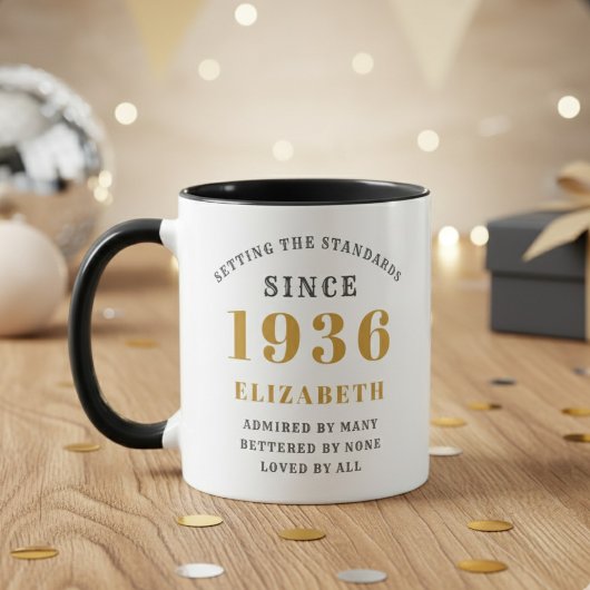 1936年生まれの90歳の誕生日お祝いに名前入り マグカップ