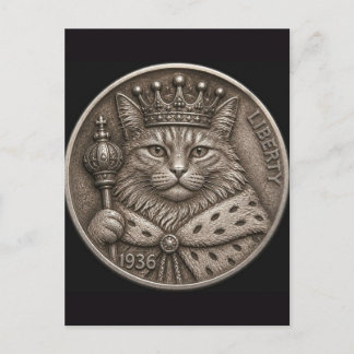 1936年 ホーボー・ニッケル キャット キング ロイヤル コインアート ポストカード