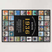 1936年 90歳の誕生日 家族の思い出フォトコラージュ ジグソーパズル (横)