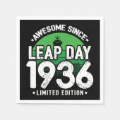 1936素晴らし年閏年日以後2月29誕生日 スタンダードカクテルナプキン (正面)