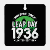 1936素晴らし年閏年日以後2月29誕生日 メタルオーナメント (裏面)