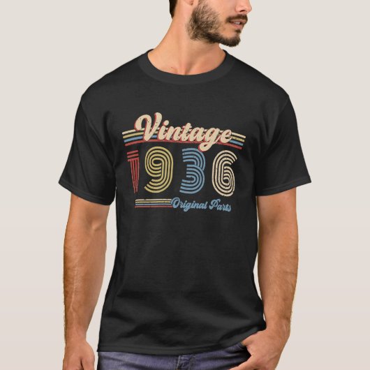 1936誕生日レトロ誕生日ヴィンテージ1936 Origina Tシャツ (正面)