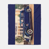 1936青Packard フリースブランケット (正面)