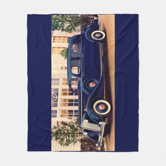 1936青Packard フリースブランケット (正面)